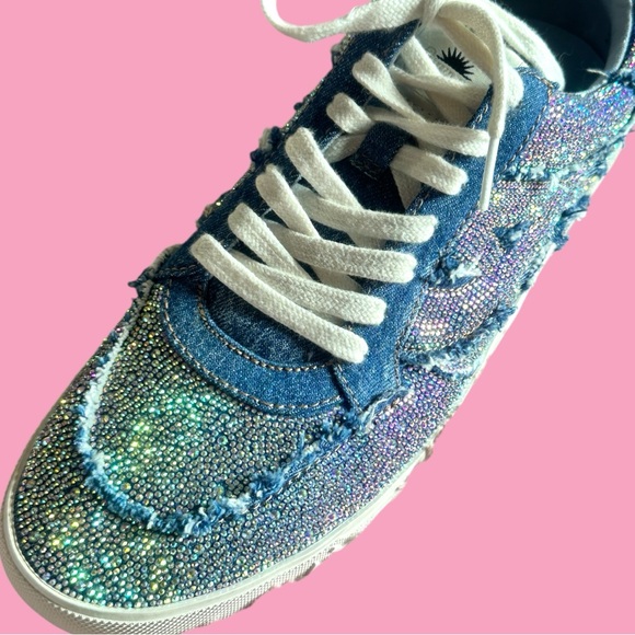 Women's Blue Malibu Strass Crystals Sneakers (Sz 41 / Fits 10-10.5) (NWOT) - Picture 9 of 11